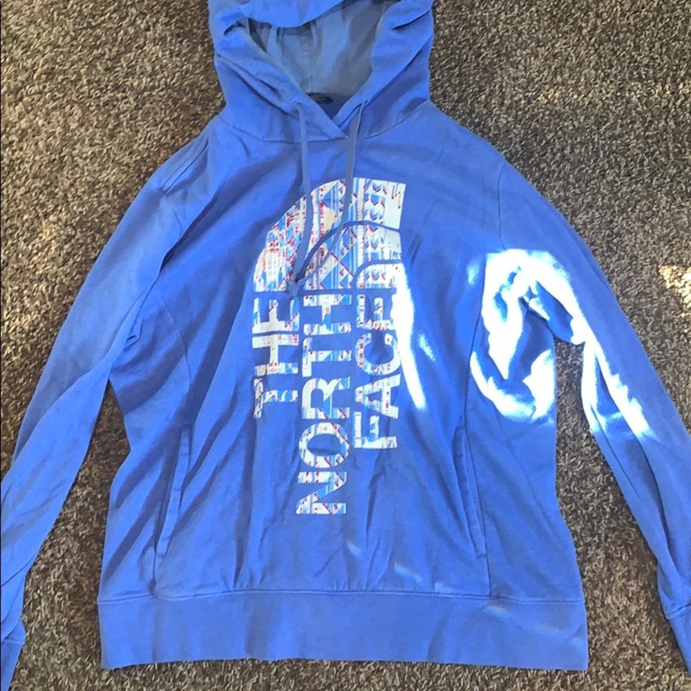 North face blue hoodie